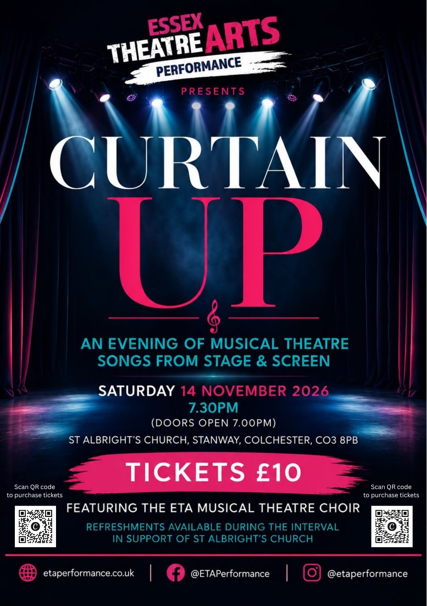 Curtain Up — An Evening of Musical Theatre Songs from Stage and Screen, 14 November 2026